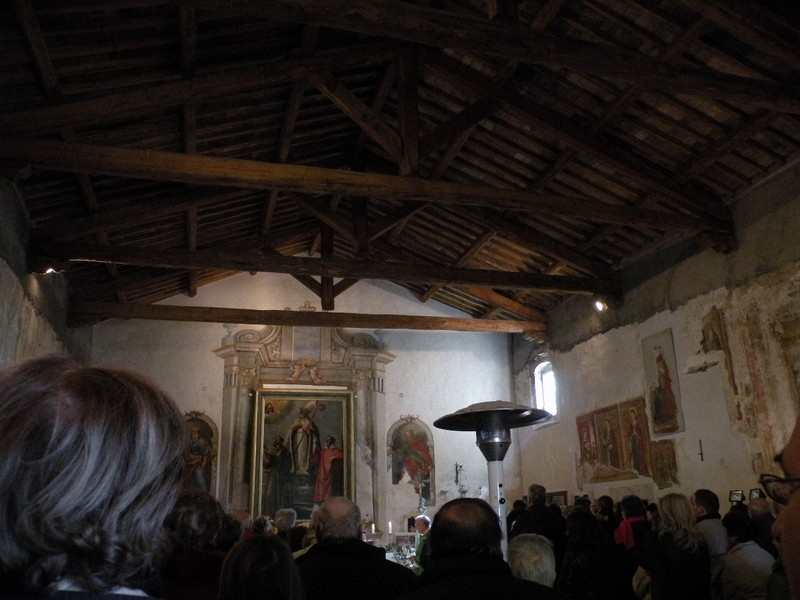 Interno della Chiesa di S.Martino presso Amatrice prima del 2026 foto N.Olivieri